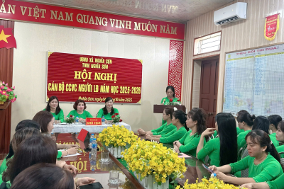 HỘI NGHỊ CÁN BỘ, CÔNG CHỨC, VIÊN CHỨC VÀ NGƯỜI LAO ĐỘNG TRƯỜNG MẦM NON XÃ NGHĨA SƠN NĂM HỌC 2025-2026